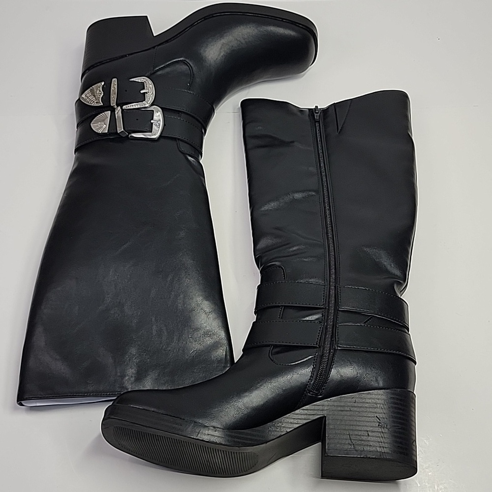 WILD PAIR NEW MOTO BOOTS BLACK - Picture 12 of 13